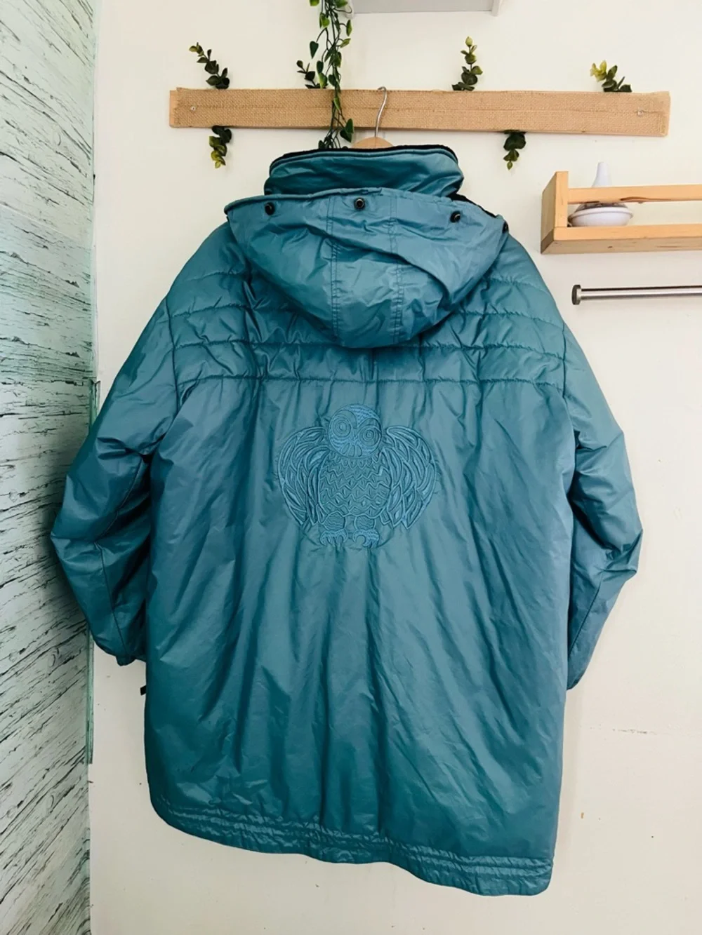 Vintage Kanuk Unisex Puffer Jacket | Size 5 | Teal Blue | Hooded Winter Coat - Picture 3 of 16